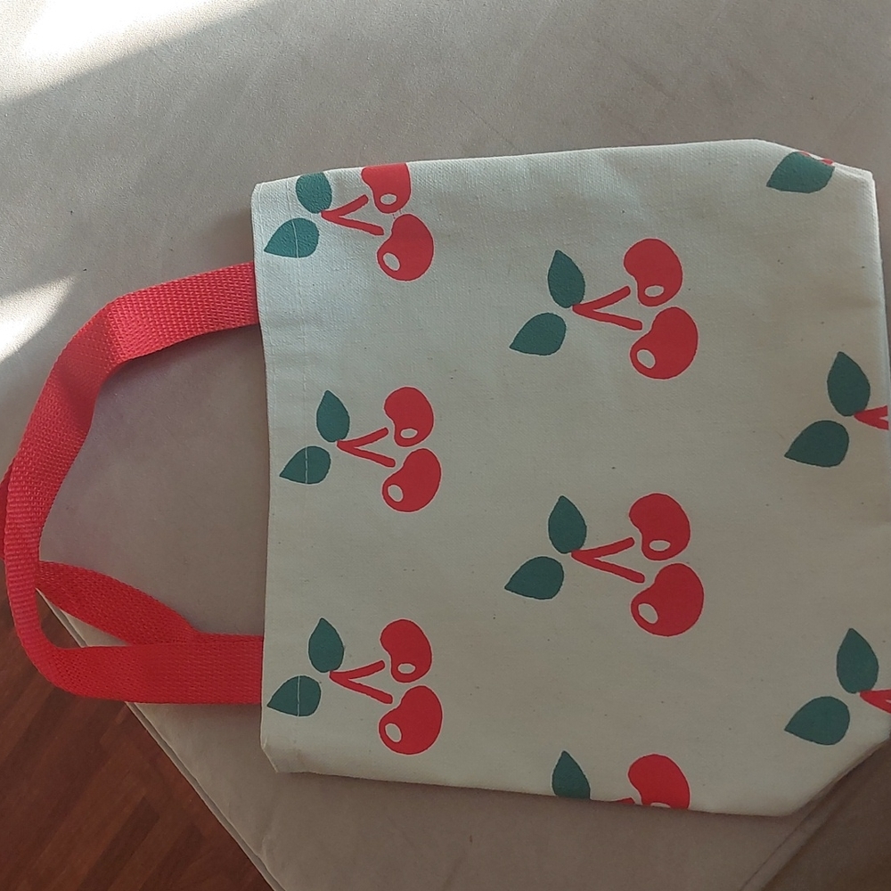Canvas tote cherry print/design